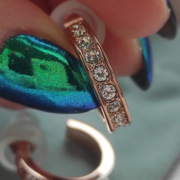 NEW Ted Baker Seanna Crystal Small Hoop Earrings - Picture 7 of 11